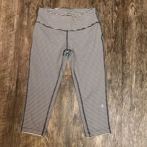 Striped workout capris